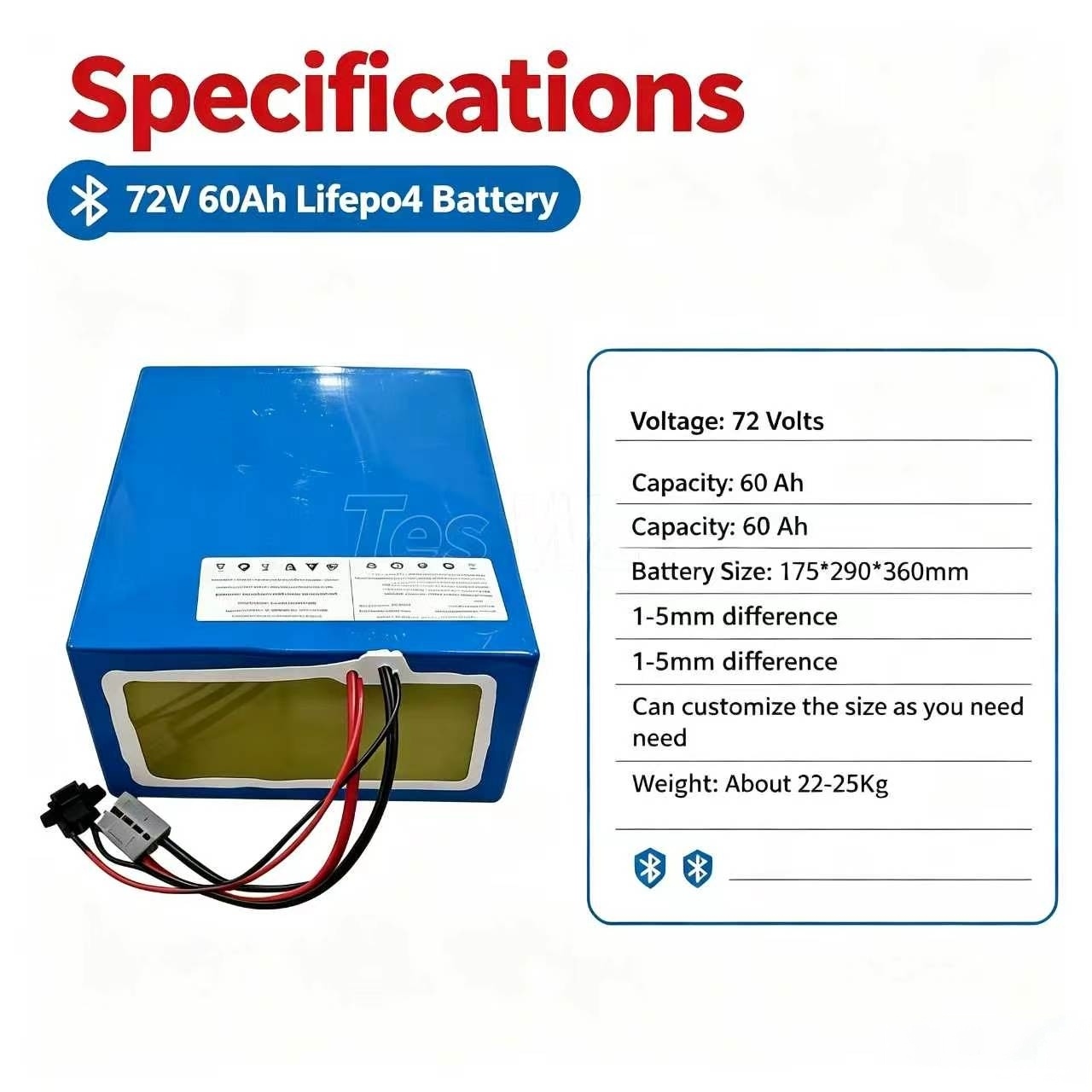lithium 72V 60Ah lifepo4 batte - огляд і ціна 72V 60Ah Lifepo4 Battery Pack