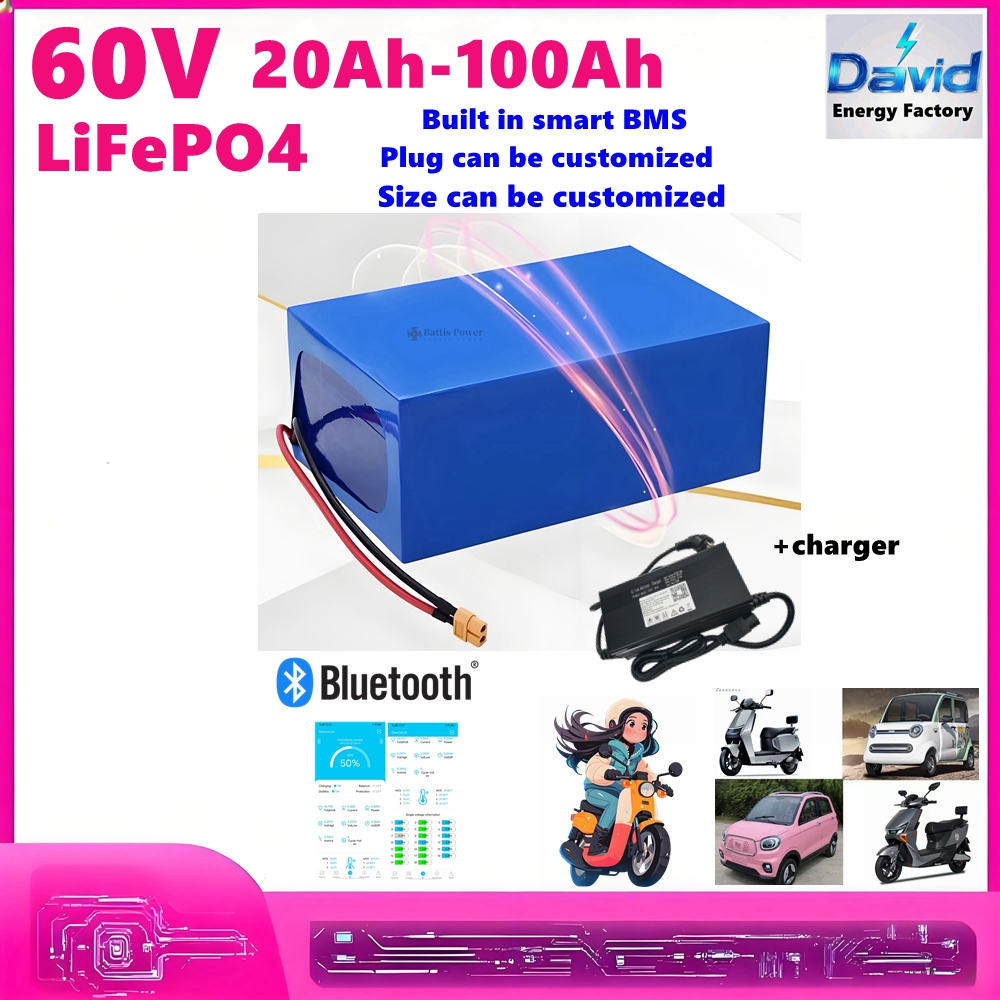 60V scooter tricycle 30ah 60ah - огляд і ціна 60V 30Ah Electric Scooter Battery