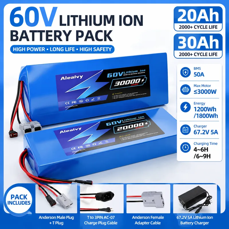 60V 20AH 30AH 21700 Lithium Ba - огляд і ціна 60V 30Ah Electric Scooter Battery